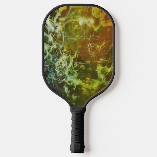 Electric Light Lines Gradient Abstract. Pickleball Paddle (Achterkant)