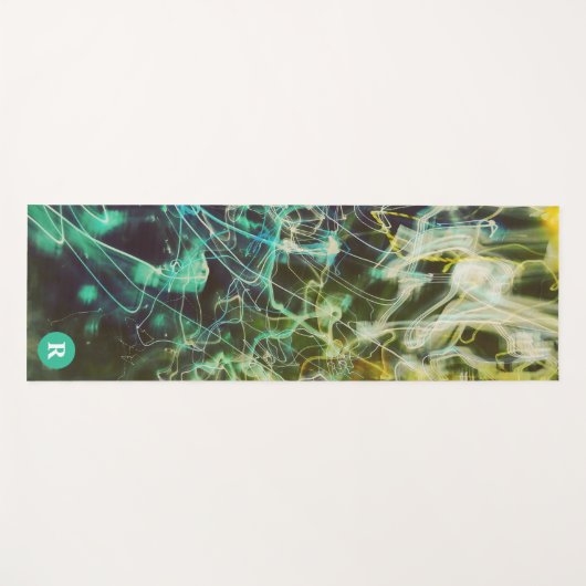 Electric Light Lines Gradient Abstract. Yogamat (Voorkant (horizontaal))