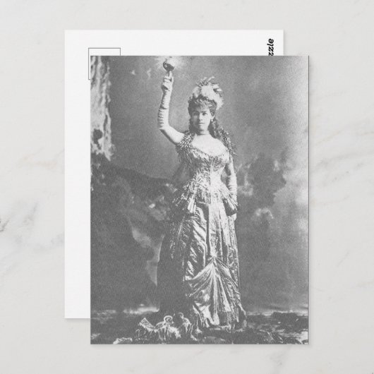 Electric Light Mrs W.K. Vanderbilt in kostuum Briefkaart (Voorkant / Achterkant)