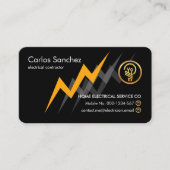 Electric Lightning Powers Electrician Visitekaartje (Voorkant)