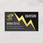 Electric Lightning Powers Letter-e Electrician Visitekaartje (Voorkant)