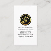 Electric Lightning Wave Powers Bulb Visitekaartje (Achterkant)