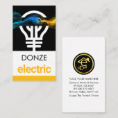 Electric Lightning Wave Powers Bulb Visitekaartje (Voorkant / Achterkant)