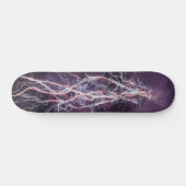 Electric Lightning Wit Paarse Patroon Persoonlijk Skateboard (Horizontaal)