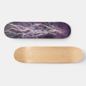 Electric Lightning Wit Paarse Patroon Persoonlijk Skateboard (Horizontaal)