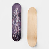 Electric Lightning Wit Paarse Patroon Persoonlijk Skateboard (Voorkant)
