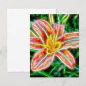 Electric Lily Flat Note Card Notitiekaartje (Voorkant / Achterkant)