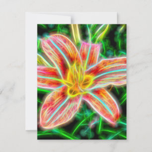 Electric Lily Flat Note Card Notitiekaartje