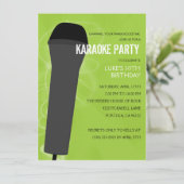 Electric Limoen Rock Out Karaoke Birthday Party Kaart (Staand voorkant)