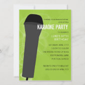 Electric Limoen Rock Out Karaoke Birthday Party Kaart (Voorkant)