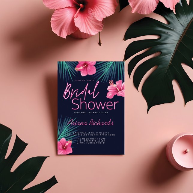 Electric Love Neon Pink Tropical Retro (Creator heeft geüpload)