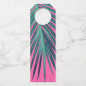 Electric Love Neon Pink Tropical Retro Cocktail Flessenhanger (Achterkant)