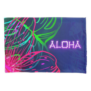 Electric Luau Tropical Night Neon Aloha Kussensloop