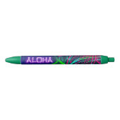 Electric Luau Tropical Night Neon Aloha Paradise Blauwe Inkt Pen (Voorkant)