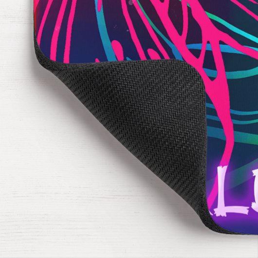 Electric Luau Tropical Night Neon Aloha Paradise Muismat (Hoek)