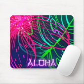 Electric Luau Tropical Night Neon Aloha Paradise Muismat (Met muis)