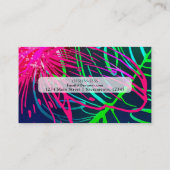 Electric Luau Tropical Night Neon Aloha Paradise Visitekaartje (Achterkant)