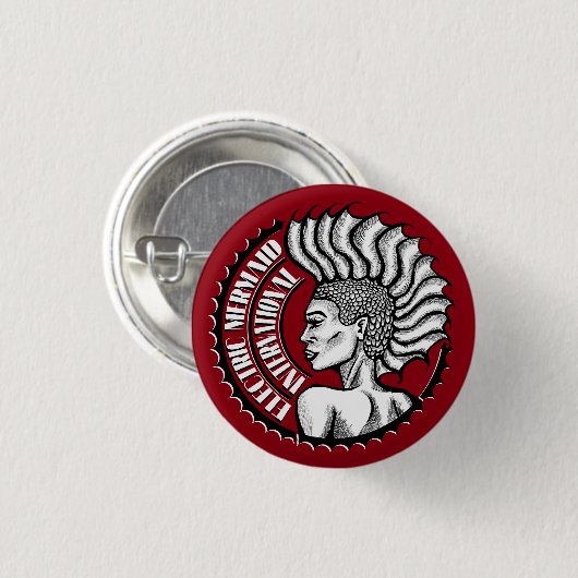 Electric Mermaid International Red Button (Voorkant /achterkant)