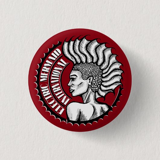 Electric Mermaid International Red Button (Voorkant)