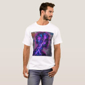 Electric Mind – Neon Energy Silhouette Art T-shirt (Voorkant volledig)