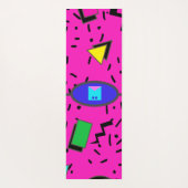 Electric Mint 80s Memphis Abstract Monogram Yogamat (Achterkant)