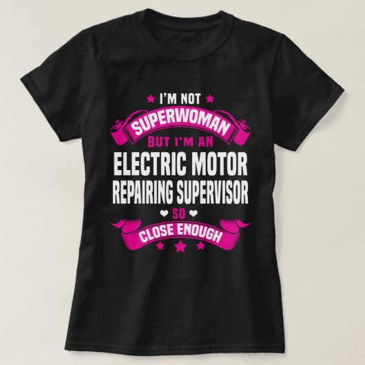 Electric Motor Repairing Supervisor T-shirt (Design voorkant)