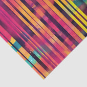 Electric Neon Waterverf Stripes Tissuepapier (Detail)