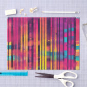 Electric Neon Waterverf Stripes Tissuepapier (Craft)