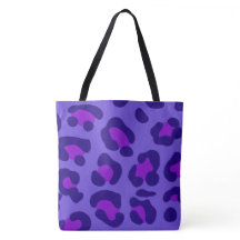 "Electric Paarse Leopard"Tas