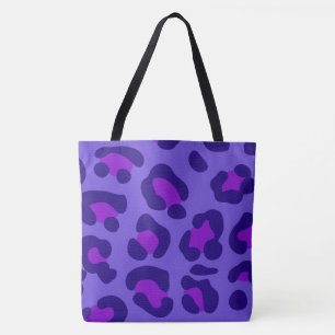 "Electric Paarse Leopard"Tas Tote Bag