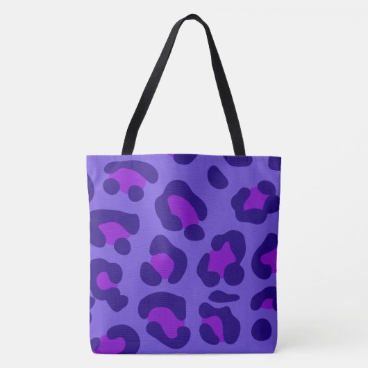 "Electric Paarse Leopard"Tas Tote Bag (Voorkant)