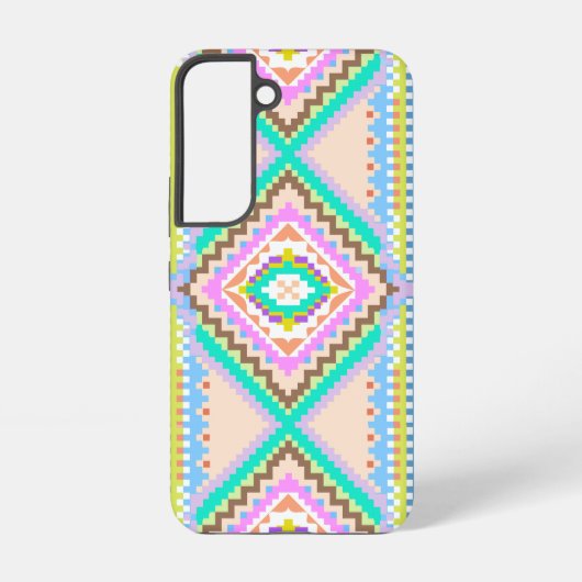 Electric Pastel Dream Kaleidoscope Samsung Galaxy Hoesje (Achterkant)
