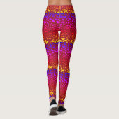 Electric pastel Leopard Safari Print Leggings (Achterkant)