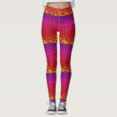 Electric pastel Leopard Safari Print Leggings (Voorkant)