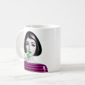 Electric Pink Muse Koffiemok (Voorkant links)