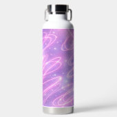 Electric pink neon scribbles AI art  Waterfles (Voorkant)