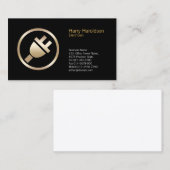 Electric Plug Icon Elektricien Visitekaartje (Voorkant / Achterkant)