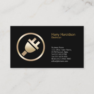 Electric Plug Icon Elektricien Visitekaartje