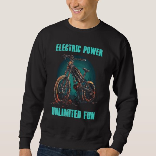 Electric Power Un Fun Cycling E Bike Bicycle Trui (Voorkant)