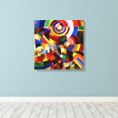 Electric Prisms van Sonia Delaunay Abstracte kunst Canvas Afdruk (Insitu (Houten vloer))