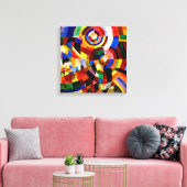 Electric Prisms van Sonia Delaunay Abstracte kunst Canvas Afdruk (Insitu (Woonkamer))