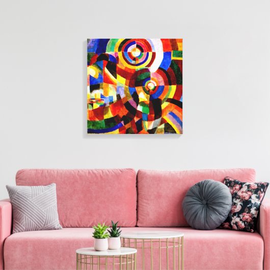 Electric Prisms van Sonia Delaunay Abstracte kunst Canvas Afdruk (Insitu (Woonkamer))