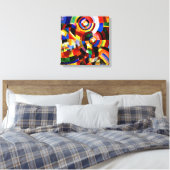 Electric Prisms van Sonia Delaunay Abstracte kunst Canvas Afdruk (Insitu (Slaapkamer))