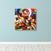 Electric Prisms van Sonia Delaunay Abstracte kunst Canvas Afdruk (Insitu (Houten vloer))
