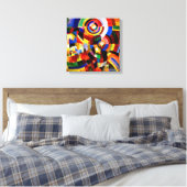 Electric Prisms van Sonia Delaunay Abstracte kunst Canvas Afdruk (Insitu (Slaapkamer))