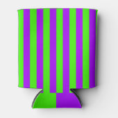 Electric Psychedelic Paarse en Harlequin Groen Blikjeskoeler (Voorkant)