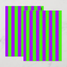 Electric Psychedelic Paarse en Harlequin Groen Briefkaart