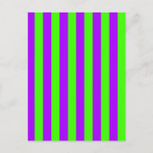 Electric Psychedelic Paarse en Harlequin Groen Briefkaart (Voorkant)