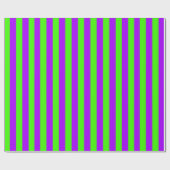 Electric Psychedelic Paarse en Harlequin Groen Cadeaupapier (Vlak)