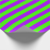 Electric Psychedelic Paarse en Harlequin Groen Cadeaupapier (Hoek)
